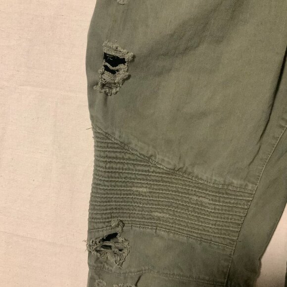 Southpole Jeans Mens 40x31 Olive Regular Fit Thrashed Destroyed (Tag:42x34) - Picture 2 of 9